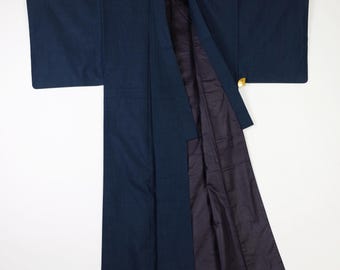 Blue Kimono - Kimono For Men - Silk Kimono - Vintage Kimono from Japan - Male Fashion
