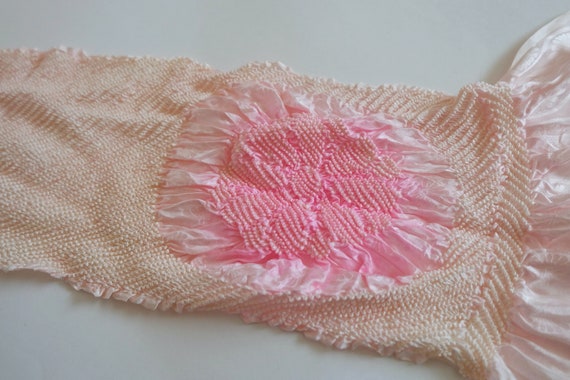 Pink Obiage - Shibori Hand-Tie Dye - Silk Obiage … - image 4