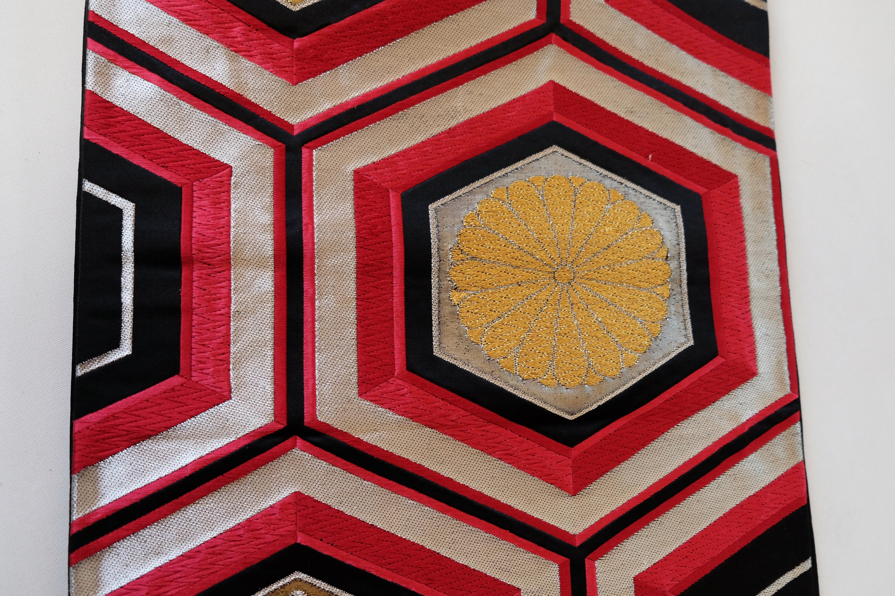 Formal Obi Sash - Symmetric Pattern - Fukuro Obi - Kimono Belt  display picture 1
