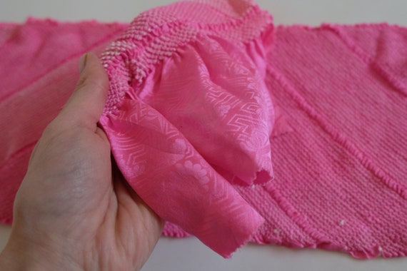 Gorgeous Shibori Obiage - Hand Tie-Dye - Pink Obi… - image 3