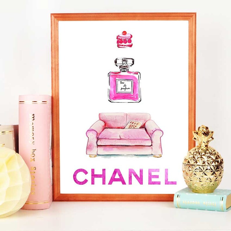 Pink Chanel Party Decorations Chanel Backdrop Instant | Etsy