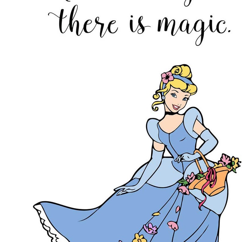 Cinderella Zitat Kunst Cinderella Magic DisneyZitate Etsy
