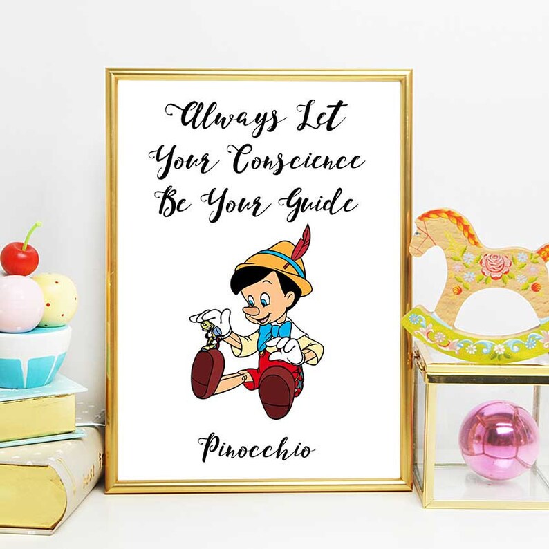 Pinocchio Print Disney Quotes Pinocchio Printable Quote | Etsy