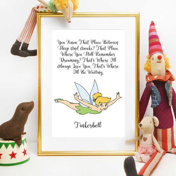 Disney Print Tinkerbell Zitat Tinkerbell Tinkerbell Etsy