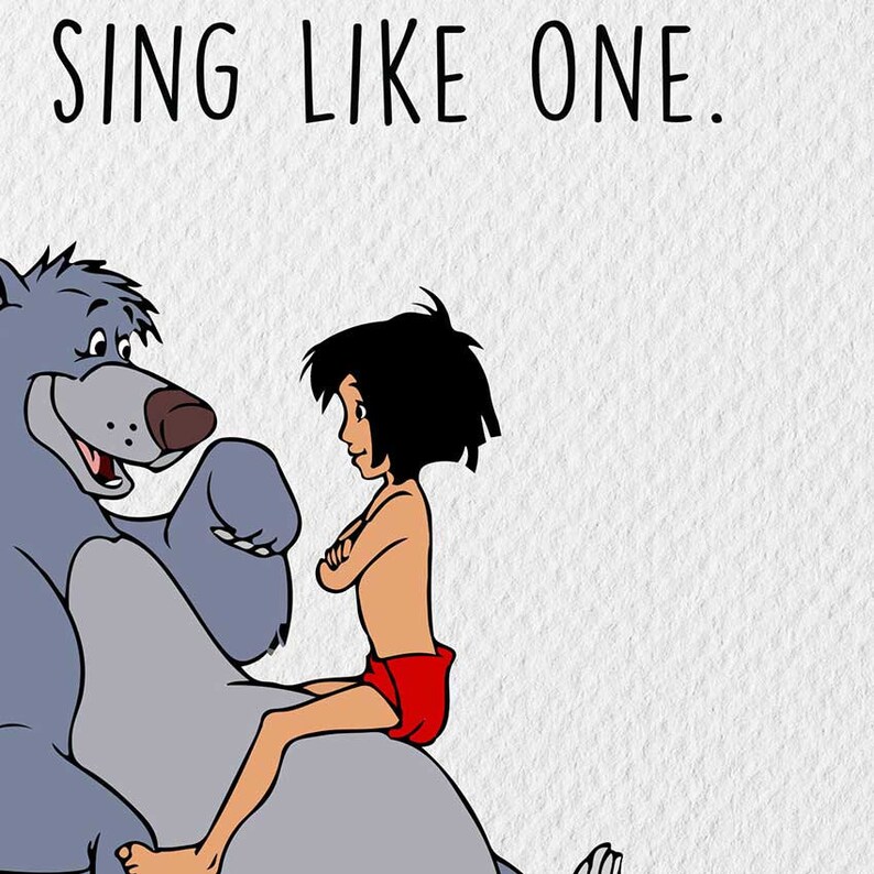 jungle book quote baloo and mowgli print disney quotes etsy
