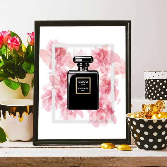 Chanel Black Party Decor Chanel Noir Printable Instant Etsy