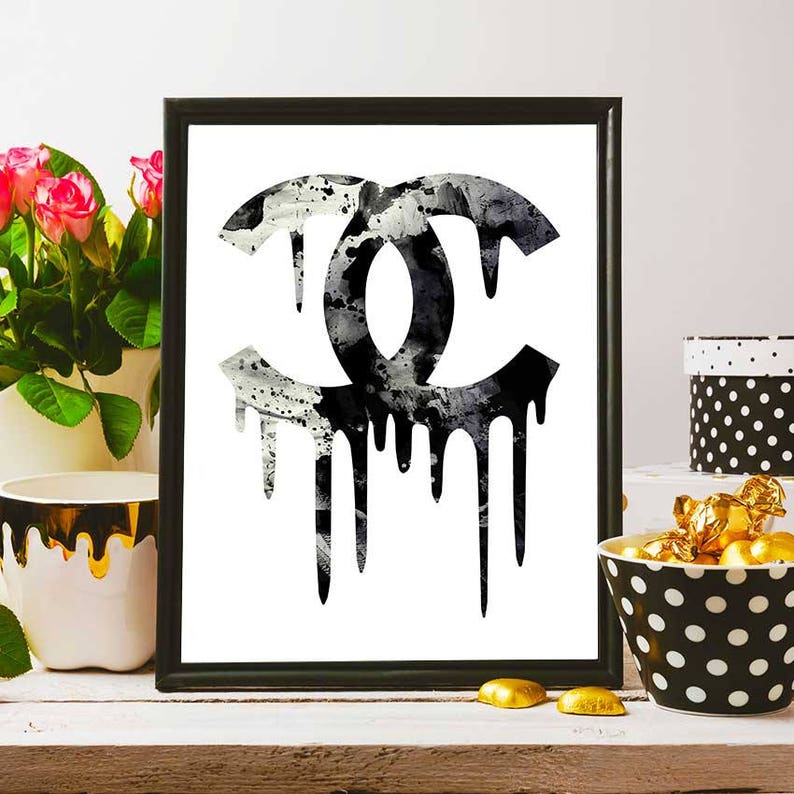 Coco Chanel Party Decoration Backdrop Watercolour Print Etsy