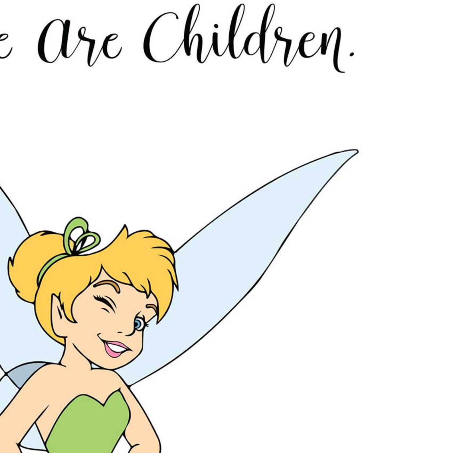 Tinkerbell Print Classic Disney Tinkerbell Nursery Wall Art | Etsy