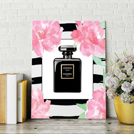 Chanel Black Party Prop Chanel Noir Printable Shabby Chic Etsy
