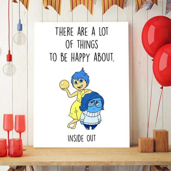 Inside Out Quote Joy And Sadness Inside Out Print Pixar Etsy