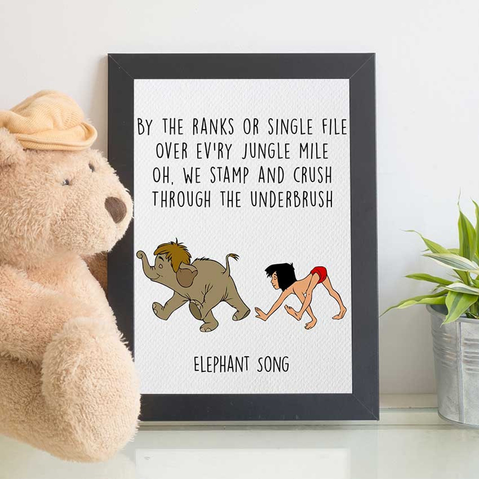 Jungle Book afdrukbare Disney citaten Mowgli en Junior Etsy