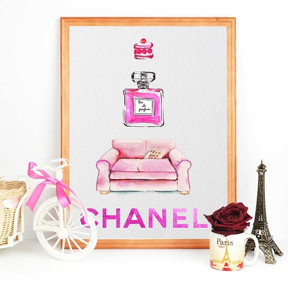 Pink Chanel Party Decorations Chanel Backdrop Instant Etsy