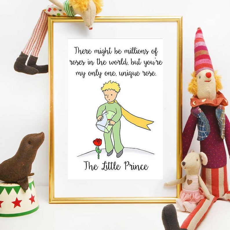 Der Kleine Prinz Zitate Kleine Prinz Rose Zu Zitieren Der Kleine Prinz Druck Der Kleine Prinz Wandkunst Der Kleine Prinz Party