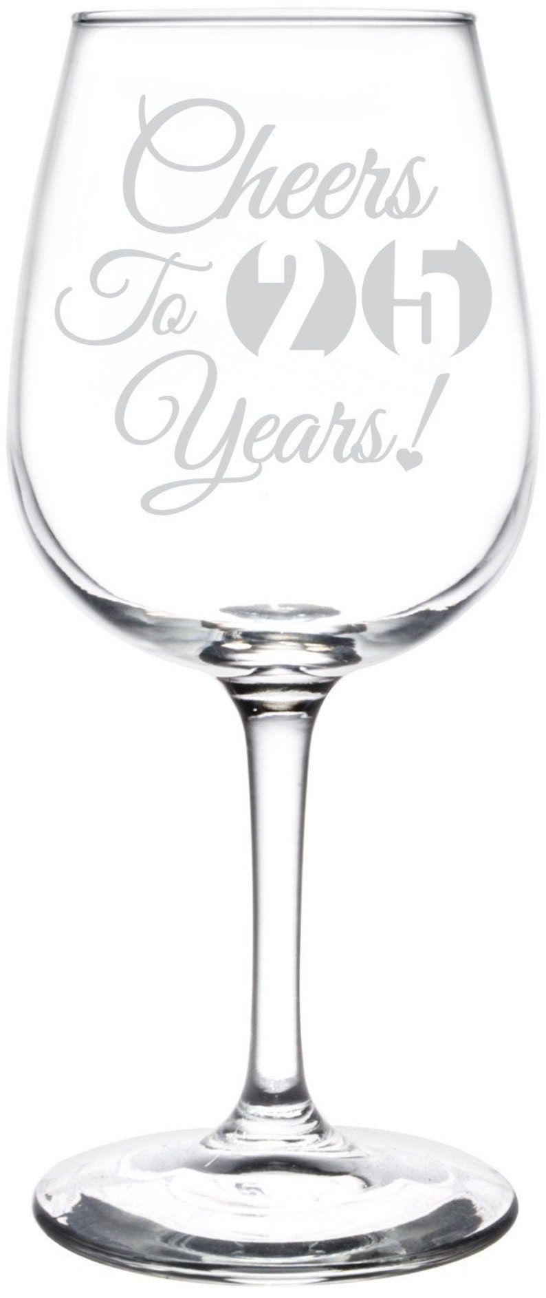 Libbey Wine Taster Glass Special Occasions /& Celebration Gift Inspired Anniversary 25th Graduation Cheers To Years Birthday 21st