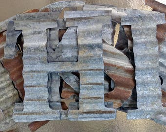 Small to Extra Large Corrugated Metal Letters.
