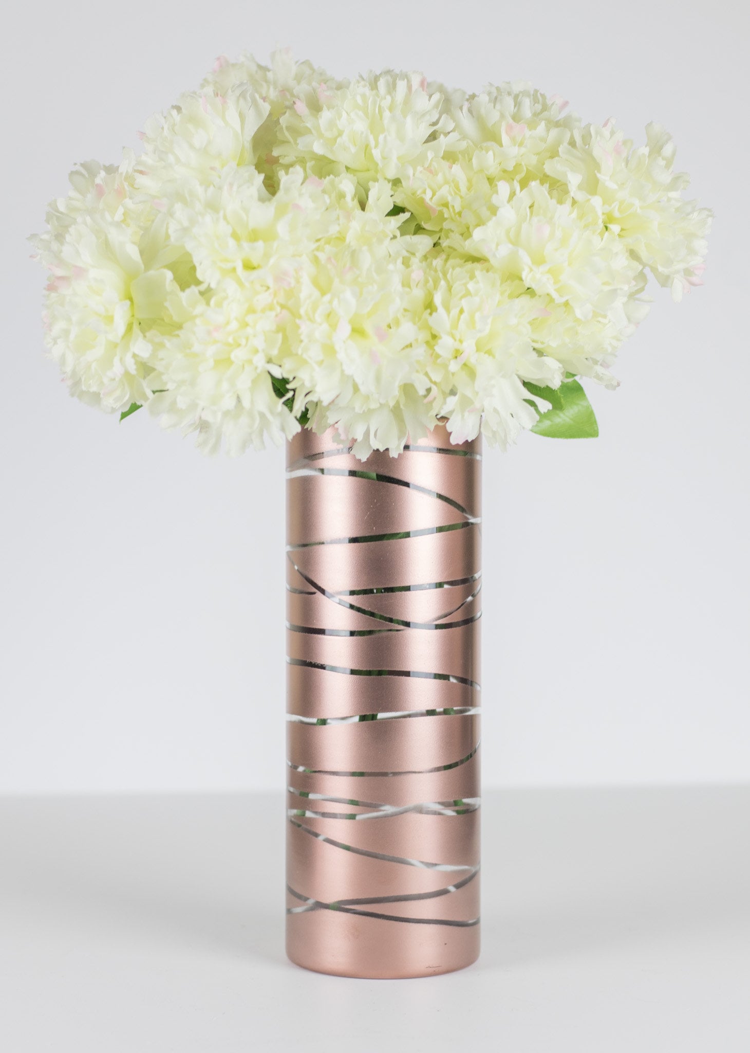 Rose Gold Vase Rose Gold Home Decor Rose Gold Centerpiece Etsy