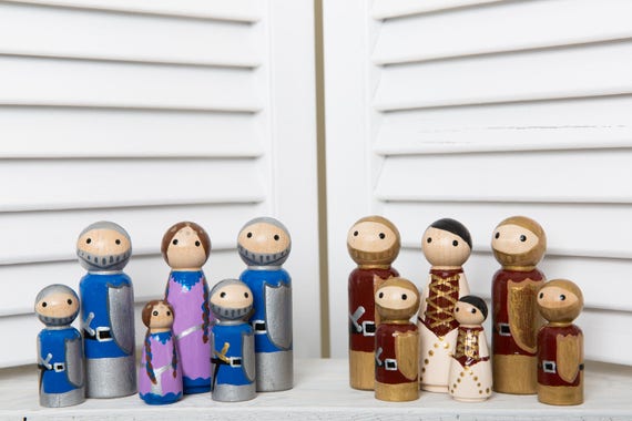 etsy wooden peg dolls