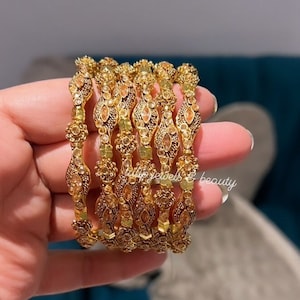 Pakistani Indian Bridal wedding jewelry gold plated high quality bangels