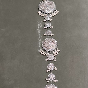 Kundan Paranda: Silver Indian Hair Braid Jewelry
