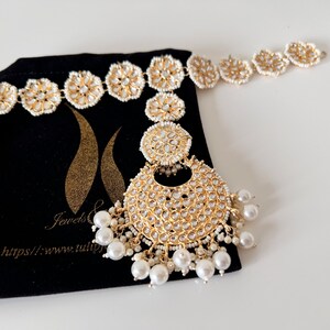 Kundan HeadBand SheeshPhool tikka Indian Bridal Matha Patti Mathaphool Indian Jewelry Indian Bridal Jewelry Pakistani
