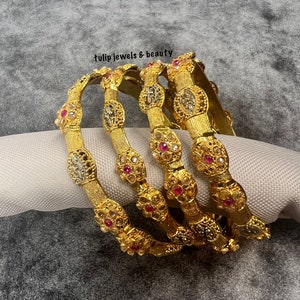 Pakistani Indian Bridal wedding jewelry gold plated high quality bangels