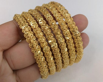 24k gold plated Bangles, Indian Bridal Bangles, Handmade Bracelet for Women