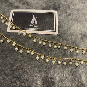 Ear Chain/Sahare/Pearl kaan chain/Earring support chain/Indian Jewelry/Pakistani Jewelry/Bahubali Eaarrings/Kaan sahara /hair accessories