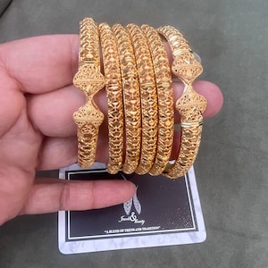 Pakistani Indian Bridal wedding jewelry gold plated high quality bangels