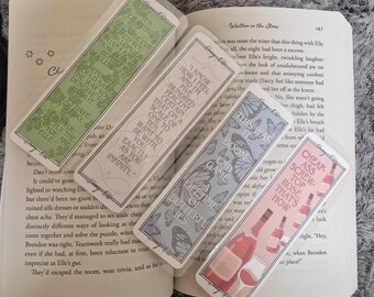 Written In The Stars bookmarks (sold as set) | Darcy Lowell and Elle Jones bookmarks | WITS-inspired bookmarks