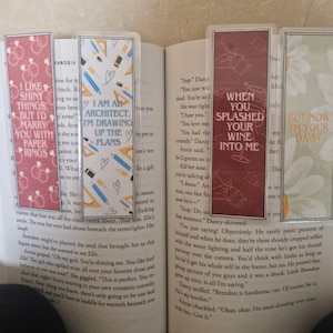 Taylor Swift-inspired bookmarks | Song lyrics-inspired bookmarks | Paper Rings/ I Think He Knows/ Maroon/ Don’t Blame Me | Swiftie bookmarks