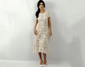knee length dresses for ladies Stretch Lace Midaxi Dress