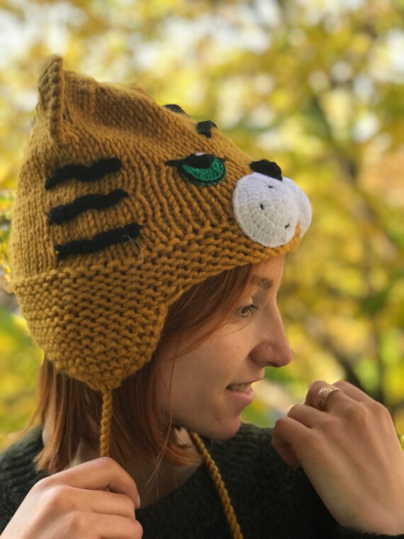 Tiger Beanie Knit Baby Hat Gift for Her Gift for Him Gift Box