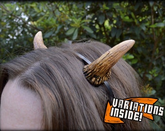 Soft foam Faun/tiefling/dragon horns for LARP, cosplay, etc. (Faun small horns)