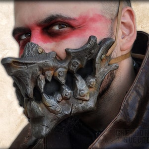 Apocalyptic Orc Mask: Flexible Foam LARP, Cosplay, Rev