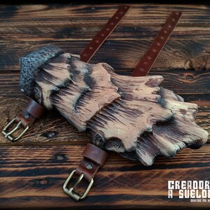 Dragon Bone LARP Bracers - Handcrafted Fantasy Armor for Live Action Role-Playing Adventures and Cosplay image 7