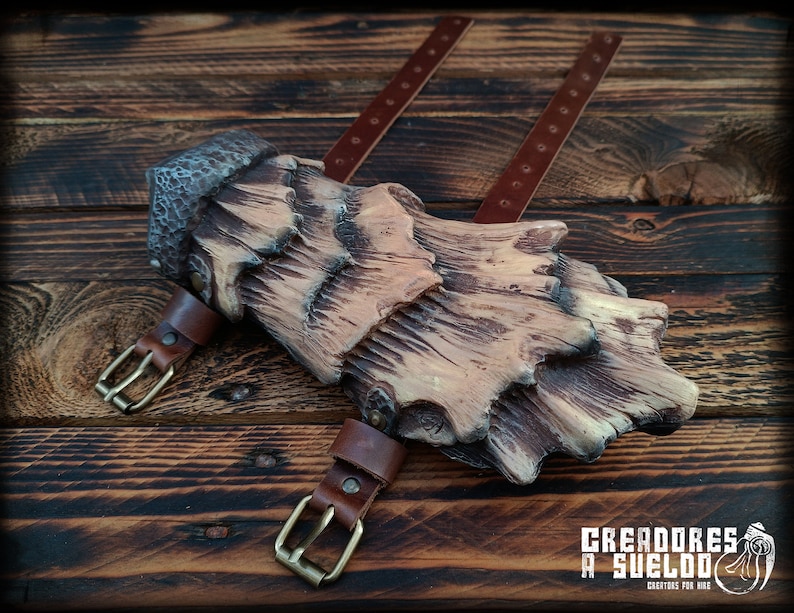 Dragon Bone LARP Bracers - Handcrafted Fantasy Armor for Live Action Role-Playing Adventures and Cosplay image 7