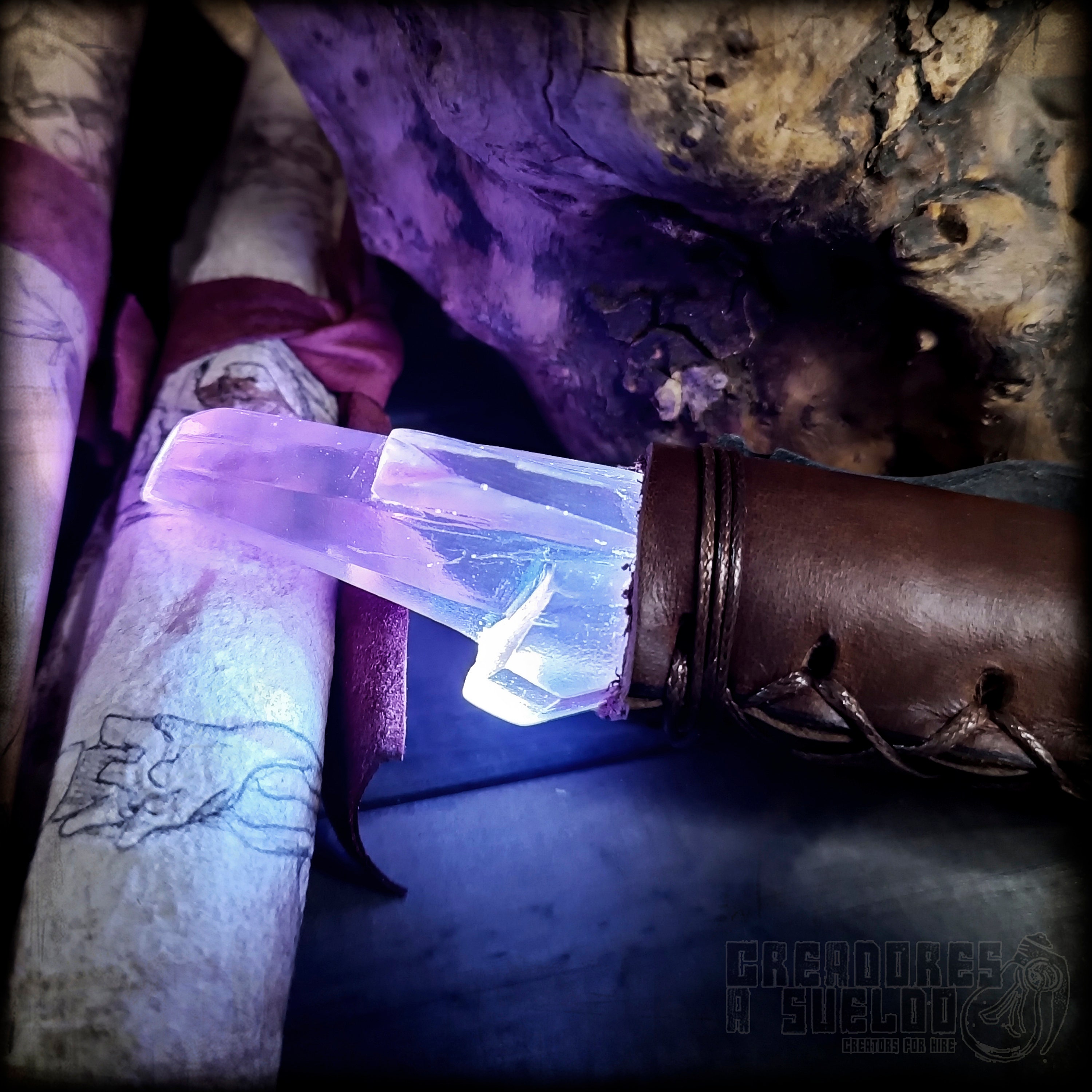Magic Torch Magic Crystal Light Torch for LARP Fantasy Renaissance - Etsy