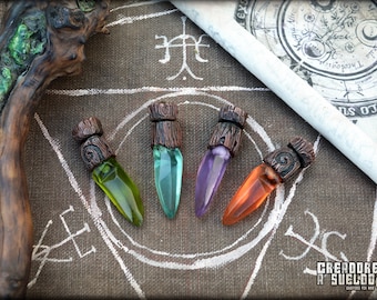 LED crystal magic fantasy pendant Druid version