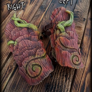 Druid dryad LARP Bracers - Handcrafted Fantasy Armor for Live Action Role-Playing Adventures and Cosplay image 11
