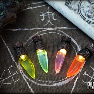 LED crystal magic fantasy pendant Druid version zdjęcie 2