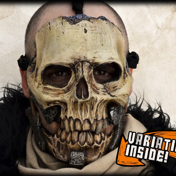 Thanatos flexible skull mask/shoulderpad for larp rev cosplay necromancer sorcerer...