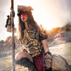 Dragon Bone LARP Breastplate- Handcrafted Fantasy Armor for Live Action Role-Playing Adventures and Cosplay