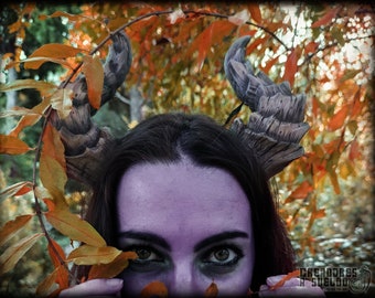 Tiefling, Dragon, Faun, Maleficent horns for LARP, cosplay, etc. (Flexible!)