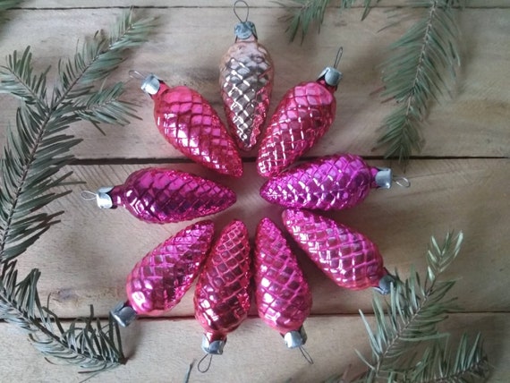 Owl on Branch with Pine Cones Glass Christmas Ornament 4.25 Inches