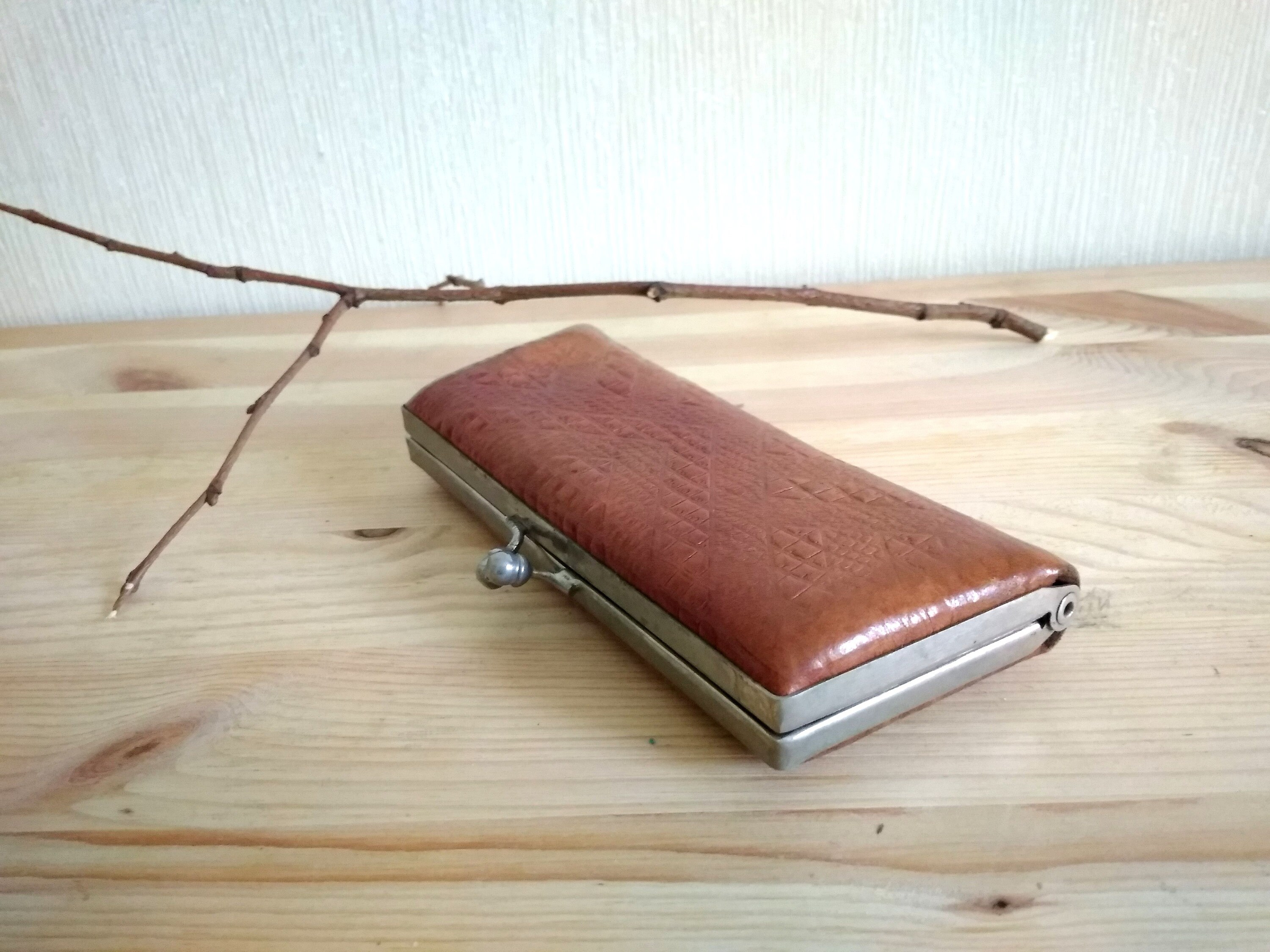 Vintage glasses case Leather brown glasses box Retro glasses Etsy