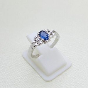 Natural Kyanite Gemstone, 925 Sterling Silver, 4X6 MM Oval, Delicate Ring, Faceted Gemstone Ring, Subtle ring, Handmade Ring, Women RIng