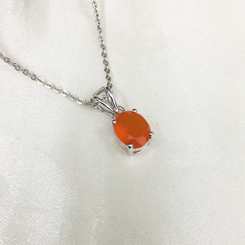 Natural Carnelian Pendant Carnelian Necklace 9x11 Oval Pendant August Birthstone 925 Sterling Silver Pendant Handmade Pendant