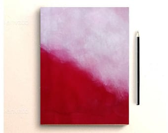 Dark Pink Notebook - Artist Notebook cover, with blank pages. An A5 size notebook. As a mini sketchbook, note taking, Pink Journal notebook.