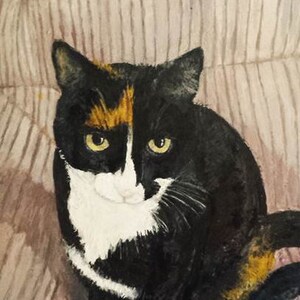 Custom Cat Portrait. Acrylic cat portrait, Hand painted pet portrait. A personal pet portrait, Cat memorial gift, Acrylic Cat painting gift image 4