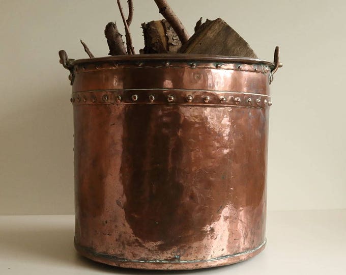 Antique Copper Bucket With Brass Handles Ca.1830 Etsy